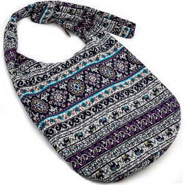 Hippie Crossbody Bag Thai Top Zip Hobo Sling Bag Handmade Hipster Messenger Bag (Red Tribe)