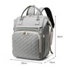 Diaper Bag Backpack Portable Nylon Fabric Adjustable Shoulder Strap Diaper