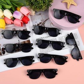 BOUBONI Kids Sunglasses Bulk Retro Party Favors for Wedding Beach Summer Pool Party Supplies Goodie Stuffers (40, Black)