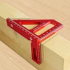 square protractor,Multi Angle Measuring Ruler, Aluminum Alloy Woodworking Square Protractor,
