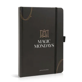 FD-Workstuff MAGIC MONDAYS JOURNAL Erfolgsjournal für Produktivität, Dankbarkeit und Motivation für jeden Tag (A 5) Schwarz