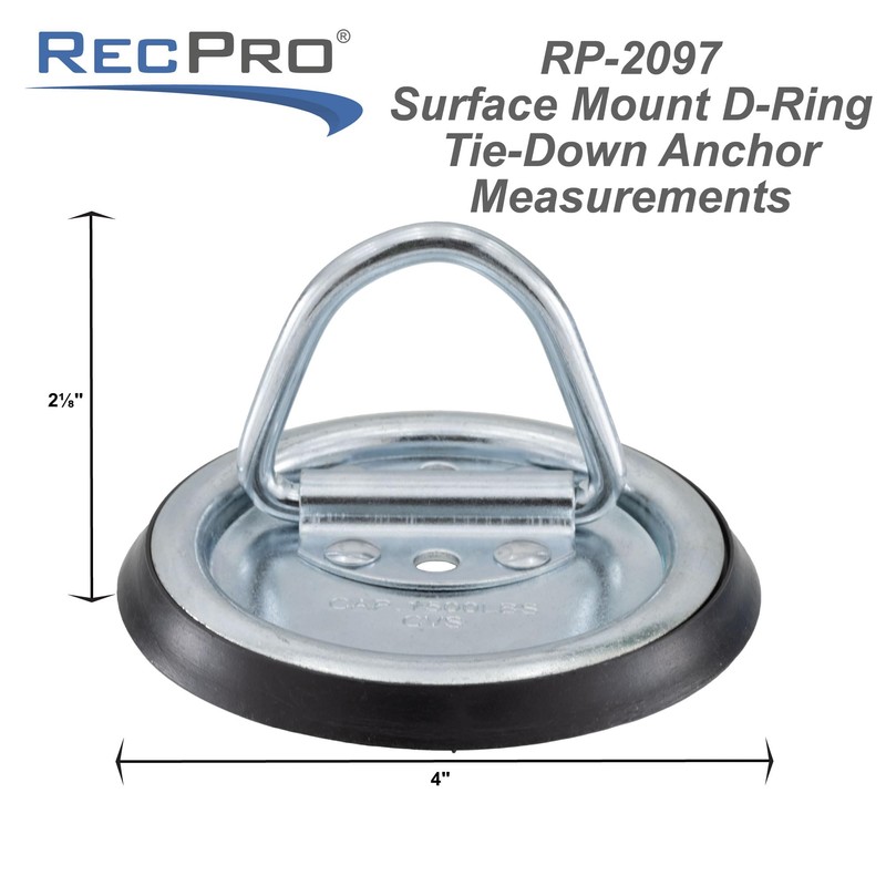 Surface Mount D-Ring Tie-Down Anchor Rope Ring for RV Furniture,