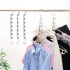 8 Pack Metal Space Saving Hangers, Stainless Steel Space Saver