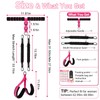Adjustable Pedal Resistance Band with Handle, Poster, Carry Bag and