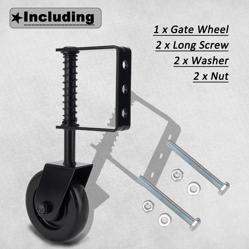 Auxdee 4.3 Inch Heavy Duty Fence Gate Wheel with Universal