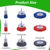 9 Pieces Grinding Attachment for Drill, Nylon Brush with 1/4