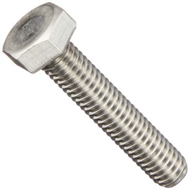Osato Stainless Steel Hex Bolt, Full Thread, 0.2 inch (6 mm) x Length 1.2 inches (30 mm), Pack of 50 (36189)
