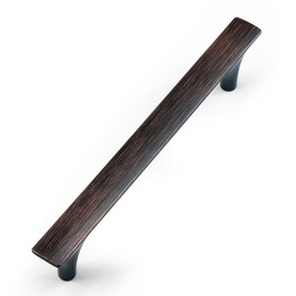 HESTIA HARDWARE 10 Pack Handles for Cabinets and Drawers | 5 Inch Hole to Hole Oil Rubbed Bronze Modern Kitchen Cabinet Handles, Kitchen Brushed Bronze Cabinet Pulls and Drawer Pulls (Z15.10.O)