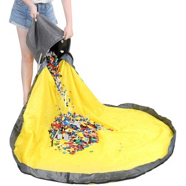 Toy Storage Bag Kids Large Tidy Bag Portable Play Mat Organizer Fast Clean Up Drawstring Bag Children Toys Container Travel Bag (1.5M)