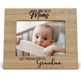 DIENADFX Pregnancy Announcement for Grandma Picture Frames, Grandma Baby Announcement, New First Time Grandma Gifts, Only The Best Moms Get Promoted to Grandma Picture Photo Frame for 5x7 Photos