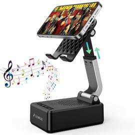 LENRUE LENRUE Gifts for Men Women, Cell Phone Stand with Wireless Bluetooth Speakers, Flexible Comfort View, Loud Clear Sound, Birthday Gifts for Women Men Everyone, Tech Gadgets for Phones