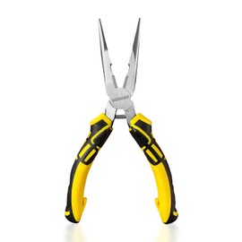 BOOSDEN® 8 inch Needle Nose Pliers with Side Cutters, Precision Long Nose Pliers with Wire Cutters, Professional Needle Nose Spring Loaded Pliers, Used for Cutting Clamping Pinching Jewelry Making