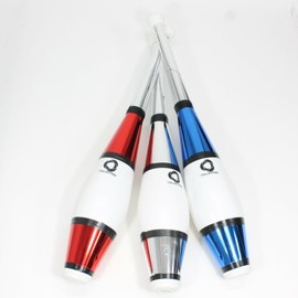 Taylor Tries Signature Juggling Club Set with Bag-Set of 3 (Blue/Red/Silv