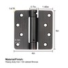 Haidms 3 Pack Spring Hinge 4 Inch Oil Rubbed Bronze