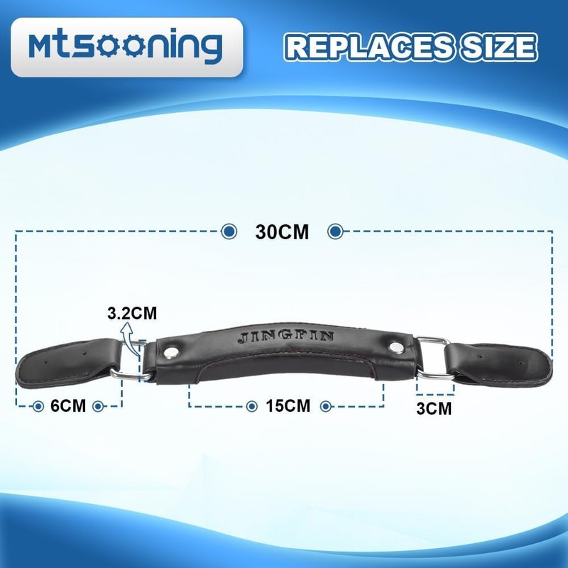 Mtsooning Luggage Handle Replacement Parts,150mm Leather Suitcase Grip Pull Carry