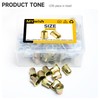 Mywish 20Pcs 1/2-13 Rivet Nuts, Yellow-Zinc Carbon Steel Flat Head