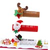 Hohopeti Christmas Storage 3 Pack Iridescent Snowman Refrigerator Handle Covers