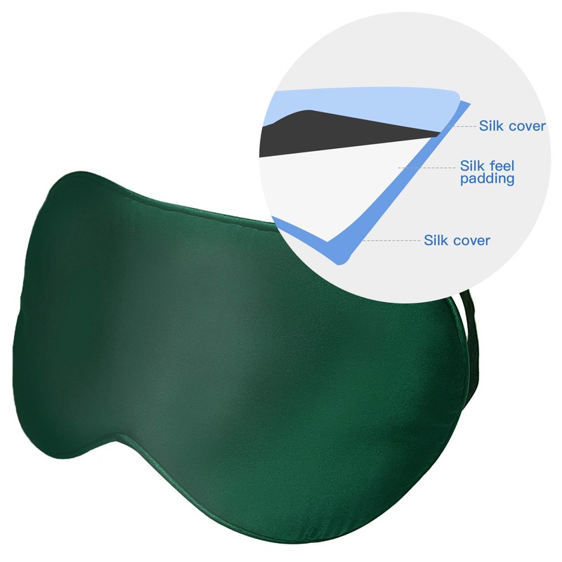 MMCTION Silk Sleep Eye Mask Ultra Comfortable Soft Eye Covers