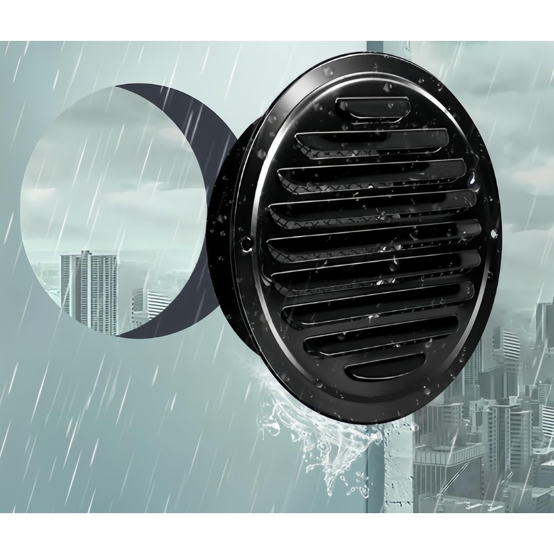 4 Inch Stainless Steel Vent Round Black Soffit Vent Cover