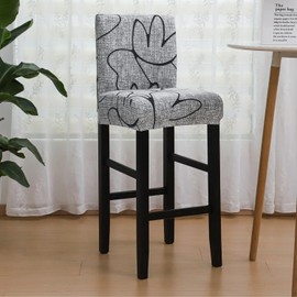 SPRINGRICO - Juego de 4 fundas elásticas lavables para taburetes de bar con respaldo, fundas extraíbles para sillas con altura de mostrador para cocina, comedor, cafetería, 2 unidades