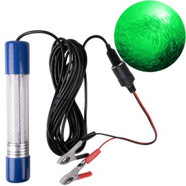 AGOOL LED Underwater Fishing Light Shrimp Light 1000 Lumens 180 LED 8W 12V Submersible Fishing Light Bait Finder Night Light Deep Drop Light Boat Decorative Light for Shrimp Squid and Fish Crowds