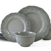 TP 12-Piece Dinnerware Set, Melamine Dishes Set with Bowls and
