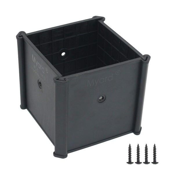 Myard PS444-B 4x4x4 Inches Post Protector with Screws, Inner Size