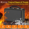 ENGPOW Fireproof Money Box,Hard Case Fireproof Box with Fireproof Zipper＆Lock,6400°F