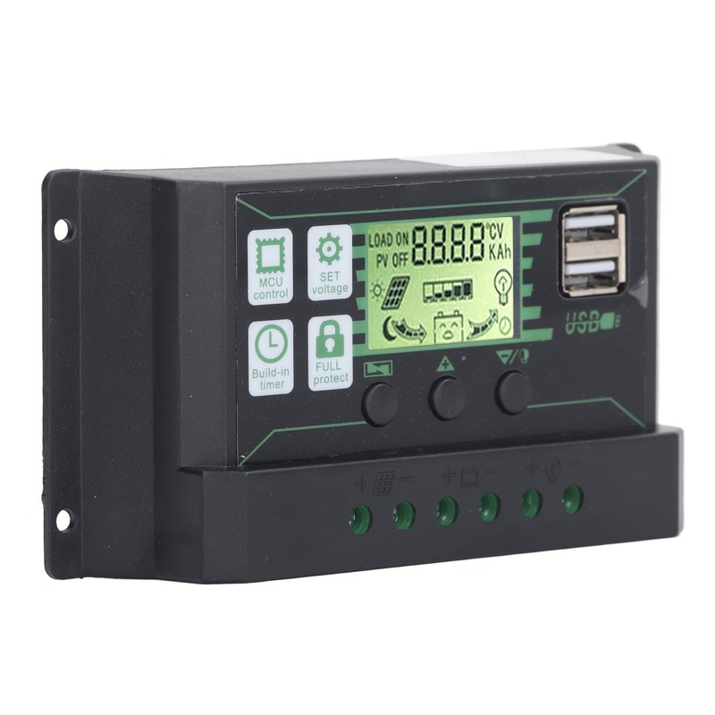 PWM Solar Charge Controller Regulator LCD Display for OPEN AGM