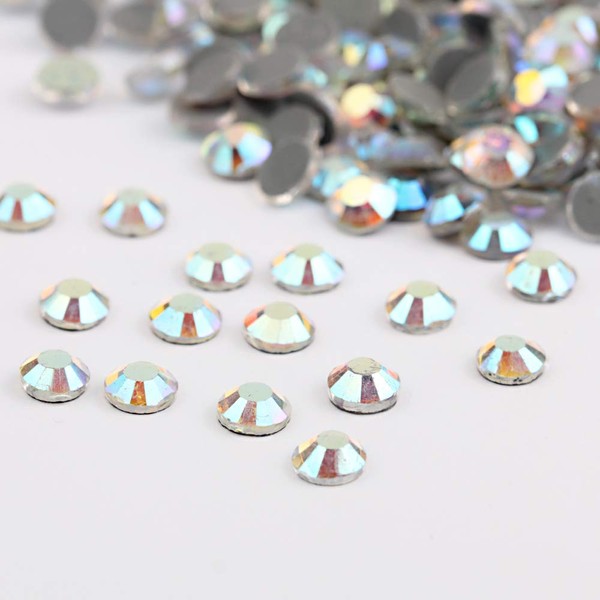 Crystal Hotfix Rhinestone,Machine Cut Stone 288pcs/pkg (Crystal AB,SS30/6mm)