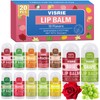 VISRIE Mini Lip Balm 20 Pack, Natural Lip Balms Bulk
