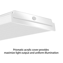 AntLux 72W LED Wraparound Light 4FT LED Office Lights Ceiling, 8600 Lumens, 4000K Neutral White, 4 Foot Flush Mount Wrap Lighting Fixture for Garage Workshop, Fluorescent Light Replacement, 2 Pack