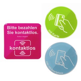 BIKE-label Sign 3D Door Sticker Cashless Contactless with Card Numbers 900180VE