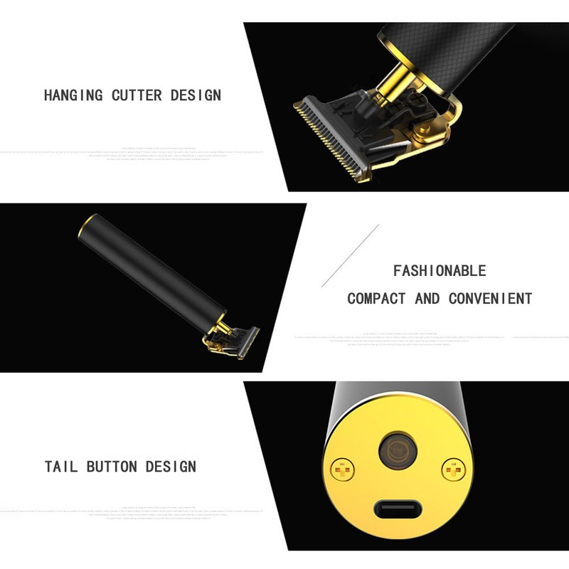 Rechargeable Hair Trimmer Men Hair Clipper Barber Finishing Hair Cutting