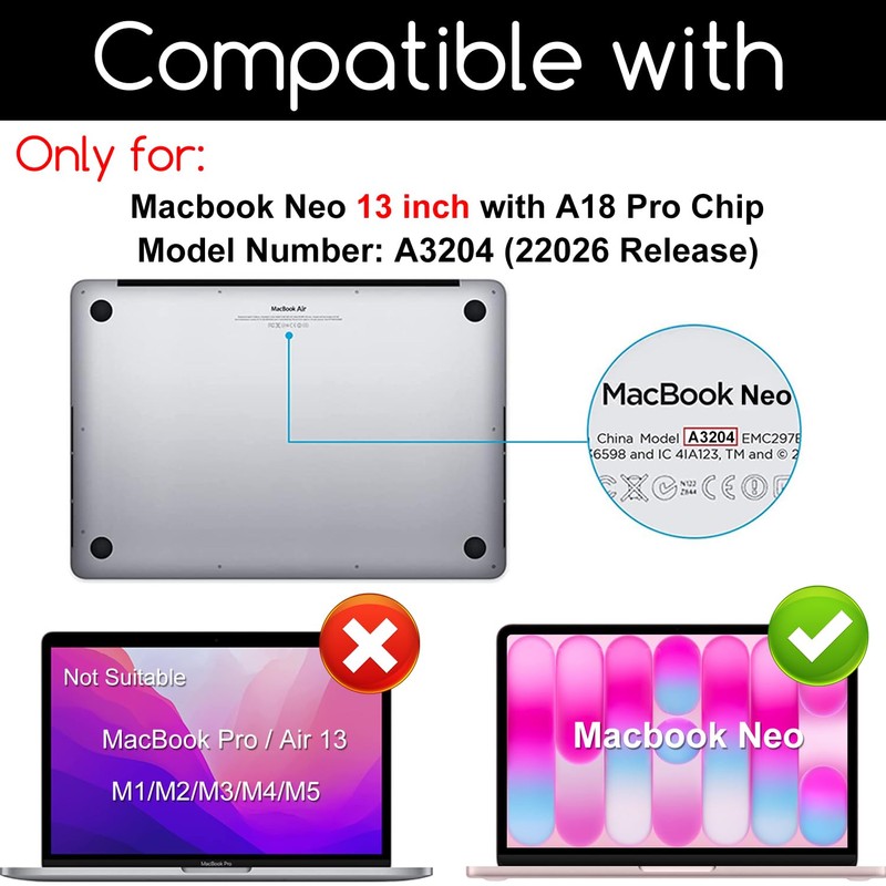 KEANBOLL 3-Pack Trackpad Protector Cover for MacBook Neo 13 (A3404),