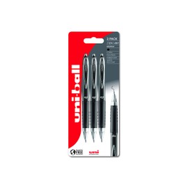 uni-ball UMN-207 SigNo 207 Rollerball Gel Pens. Premium Retractable Medium 0.7mm Ballpoint Tip for Super Smooth Writing, Drawing, Art, and Colouring. Fade & Water Resistant Uni Super Ink. 3 Pack Black