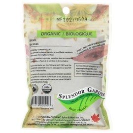 Splendor Garden Organic Basil, 15gm (Packaging may vary)