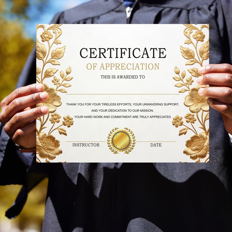 SMOQYKBW 25PCS Thank You Certificates 8×10 Inch Awards, Recognition Certificates,