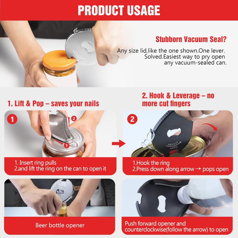 Multifunction Bottle Opener-Ideal for Weak Hands & Seniors Arthritis