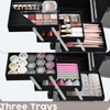 Hododou Rolling Makeup Case Cosmetic Travel Trolley Storage Sliding Drawer