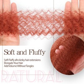 Spring Afro Twist Hair, 30 Inch Springy Marley Twist Braiding Hair Pre-Separated 6 Packs Spring Twist Afro Kinkys Bulk Hair for Soft Locs Crochet Hair Extensions for Black Women (350#, 30inch)