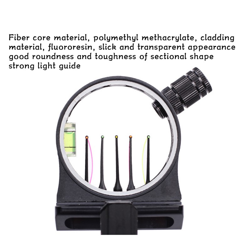 Compound 5 Pin Bow Sight with Adjustable Spirit Level Archery