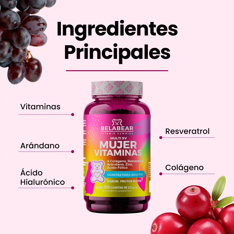 Belabear Gomitas Colágeno Unidades 990g Sabor Fresa