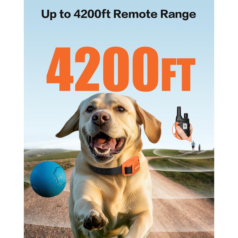 Jugbow Dog Training Collar - 4200FT Remote Dog Collar for