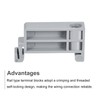 MECCANIXITY DIN Rail Mount Terminal Blocks End Stopper Screw Type