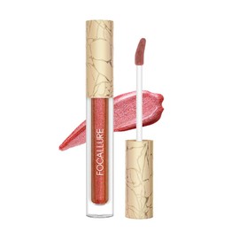 FOCALLURE Metallic Liquid Lipstick,Non Stick Cup Lip Gloss,High Impact Lip Color with Transfer-proof Wear,Long Lasting & Waterproof Lipstick Makeup for Women,CHERRY BERRY