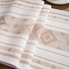 Tosleo Boho Table Runner Khaki Stripe Table Runner for Modern