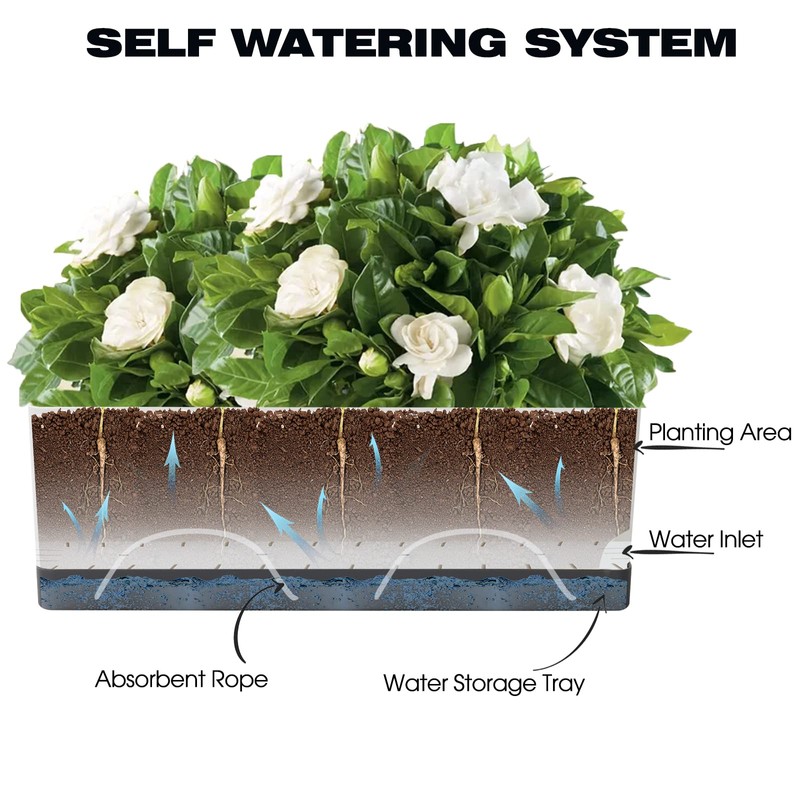 Vugosson Self Watering Planters Pots for Indoor Plants, 7 Pack