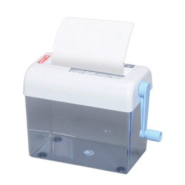 Iris Ohyama H62ST Tabletop Hand Shredder for Home, Straight Cut, Dust Bin, 0.3 gal (1.5L), Compact, Blue