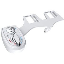 imio BD186 Non-Electric Bidet Attachment Adjustable Water Pressure and Self Cleaning Nozzle with Optional Hot Water Attachment
